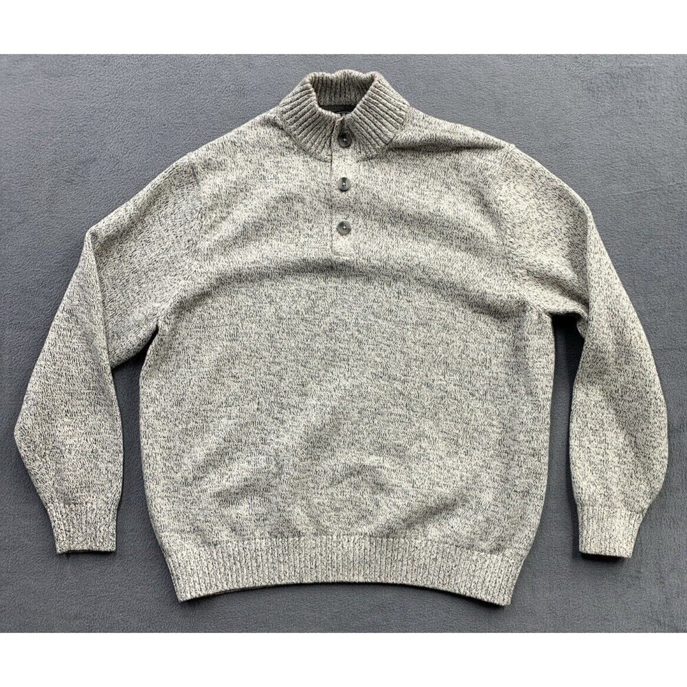 Izod Classics Button Mock Neck Henley Sweater Men’s Size XXL  Ribbed Collar